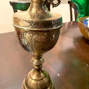 Vintage European silver plated light base